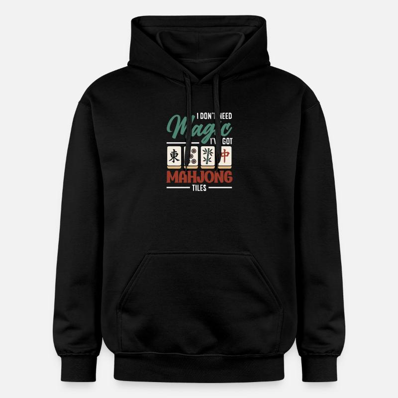 C’est l’heure du Mahjong - Sweat à capuche Softstyle® Gildan Unisexe - noir
