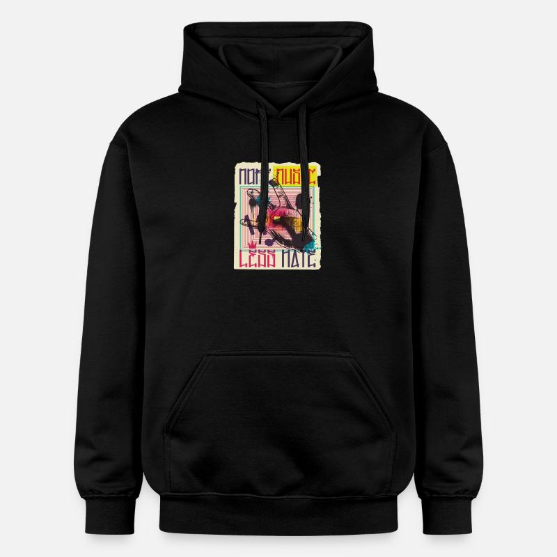 Graffiti musical - Sweat à capuche Softstyle® Gildan Unisexe - noir