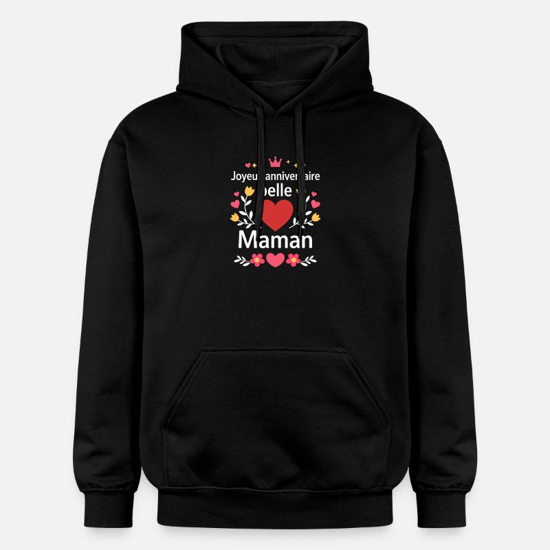 Joyeux anniversaire belle Maman - Sweat à capuche Softstyle® Gildan Unisexe - noir