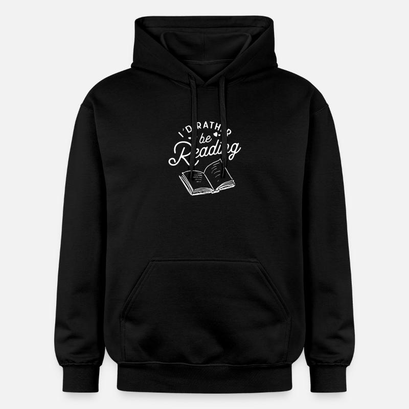 I'd Rather Be Reading - Gildan Unisex Softstyle® Midweight Hoodie - black