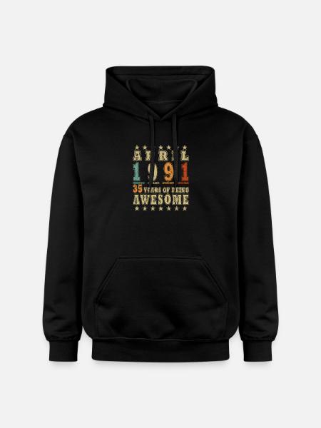 Avril 1991 : 35 ans d’Awesome - Sweat à capuche Softstyle® Gildan Unisexe - noir