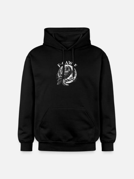 FCawF Chagrijnige Kraai Sarcasme Vogel Woordspeling Humor - Gildan uniseks Softstyle® Midweight hoodie - zwart