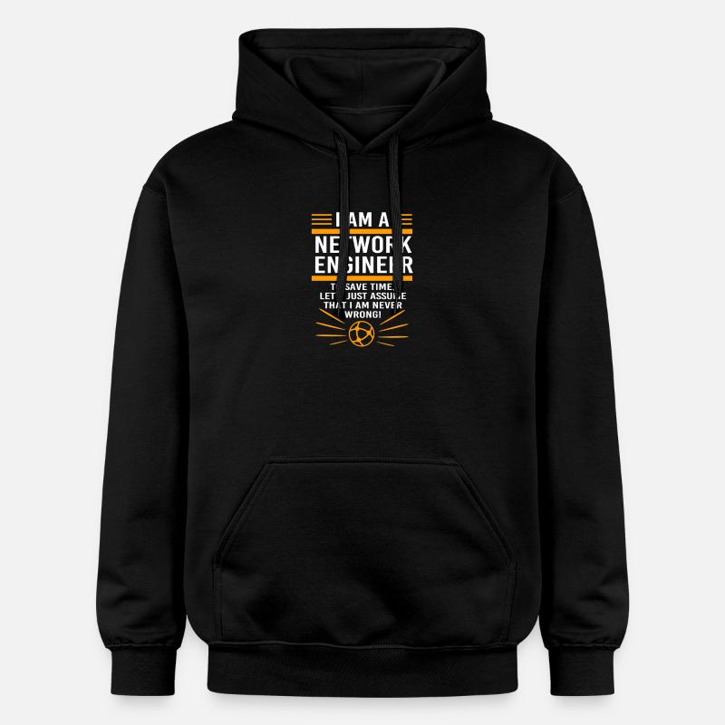 Netzwerk Informatiker Programmierer Admin - Gildan Unisex Softstyle® Midweight Hoodie - Schwarz