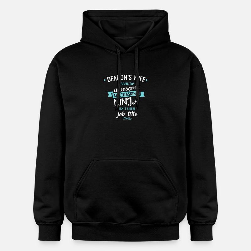 Femme de Diacre, ninja multitâche - Sweat à capuche Softstyle® Gildan Unisexe - noir