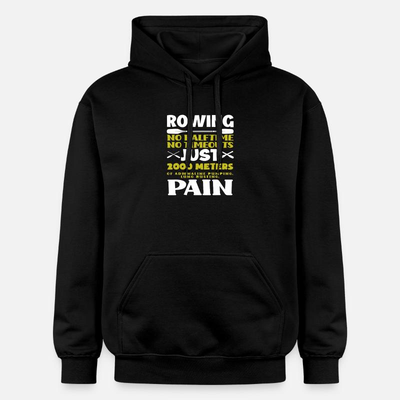 Aviron 2000 m Douleur - Sweat à capuche Softstyle® Gildan Unisexe - noir