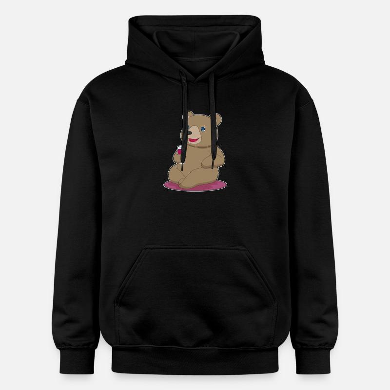 Vin rouge d’ours - Sweat à capuche Softstyle® Gildan Unisexe - noir