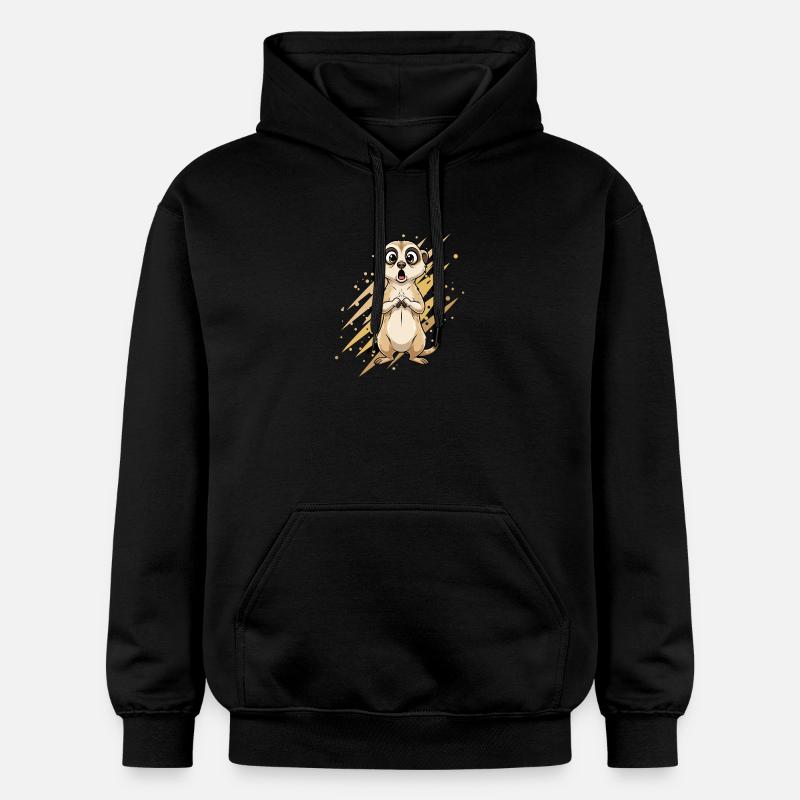 Suricate surprenante - Sweat à capuche Softstyle® Gildan Unisexe - noir