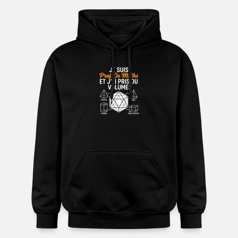 Prof de Maths Volume Humour - Sweat à capuche Softstyle® Gildan Unisexe - noir