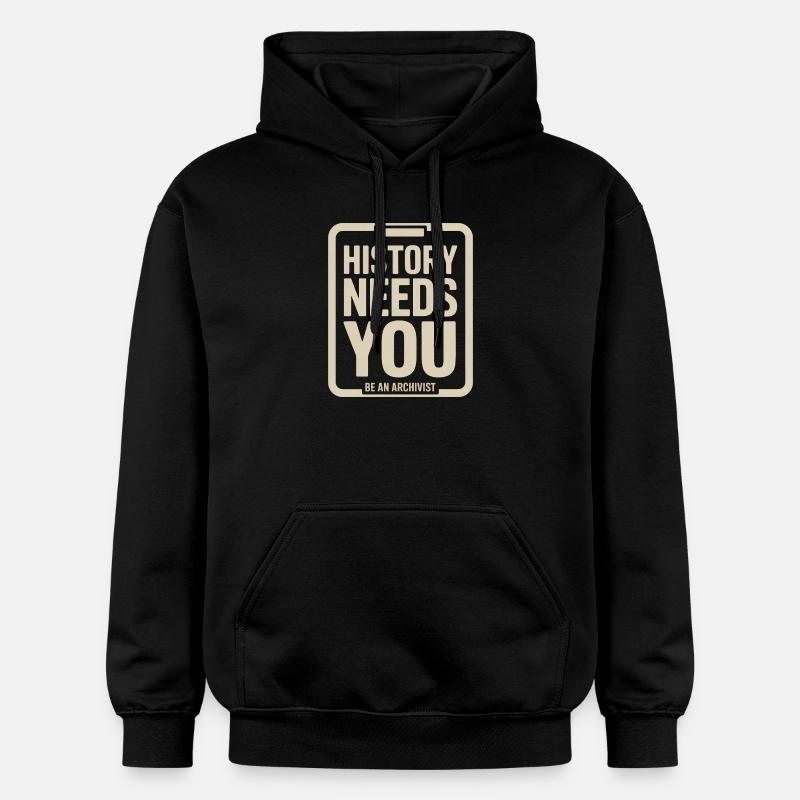 L’histoire exige que tu sois archiviste - Sweat à capuche Softstyle® Gildan Unisexe - noir
