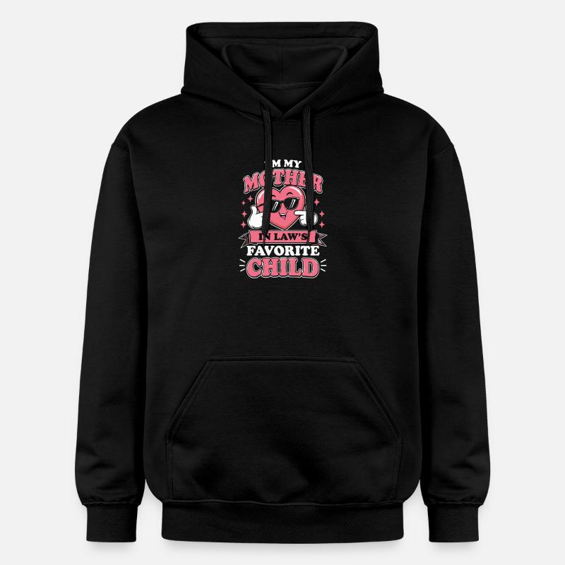 Cœur d’enfant préféré de belle-mère - Sweat à capuche Softstyle® Gildan Unisexe - noir