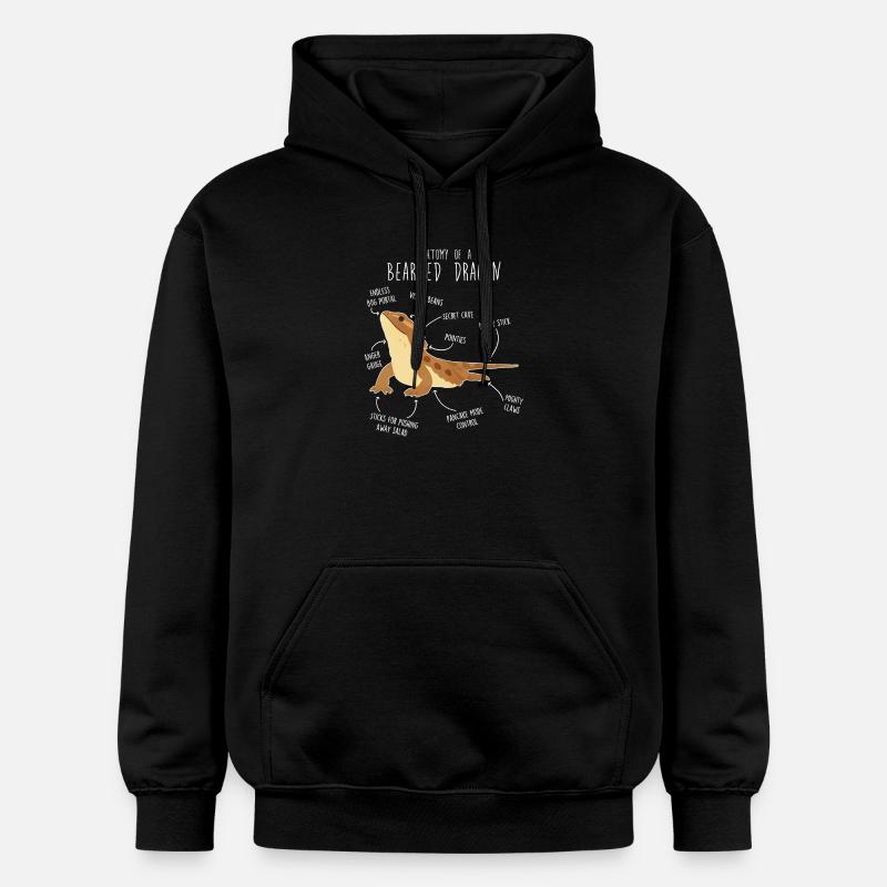 Anatomie du chien Golden Retriever - Sweat à capuche Softstyle® Gildan Unisexe - noir