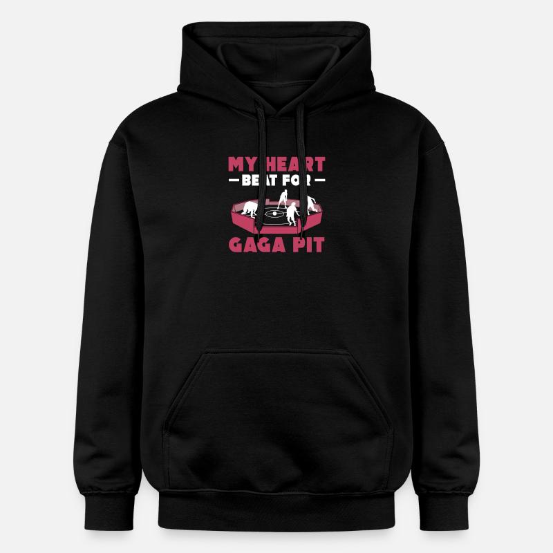 Mon cœur battait pour Gaga Pit - Sweat à capuche Softstyle® Gildan Unisexe - noir
