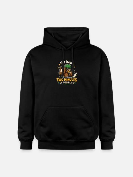 Cartoonpferd Sprintrennen - Gildan Unisex Softstyle® Midweight Hoodie - Schwarz