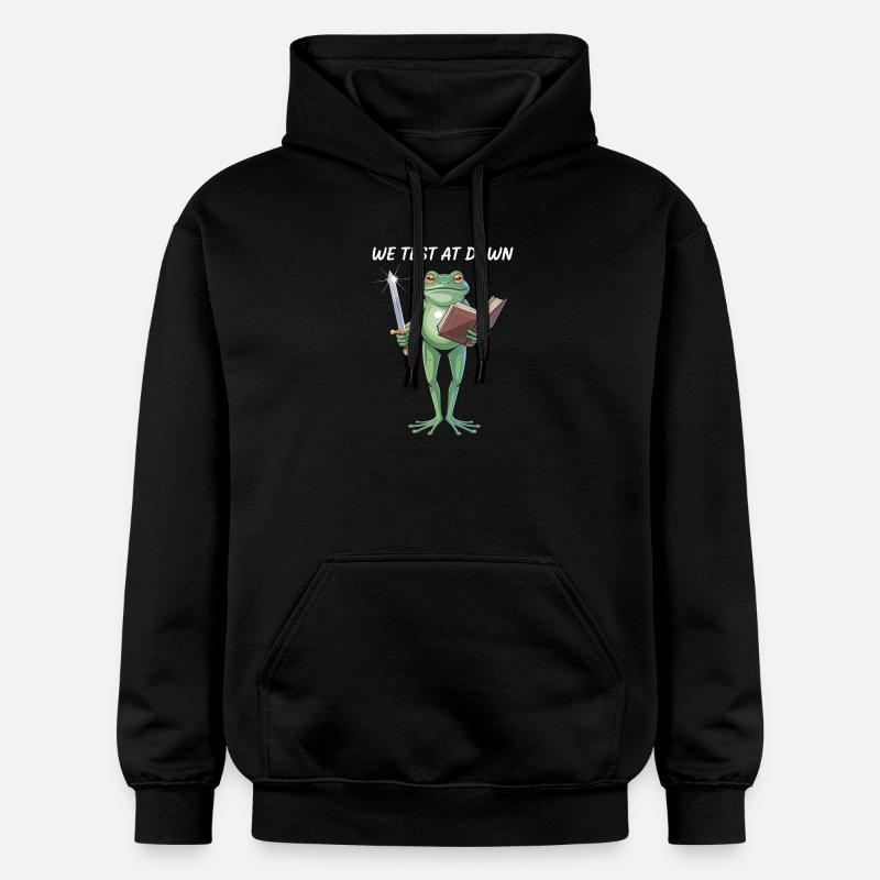 Guerrier Grenouille Matinale - Sweat à capuche Softstyle® Gildan Unisexe - noir