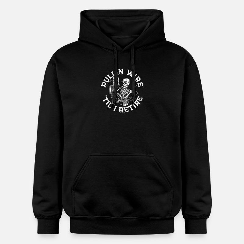 Skelett Technik Drahtwerk Elektriker Pullin Wire - Gildan Unisex Softstyle® Midweight Hoodie - Schwarz