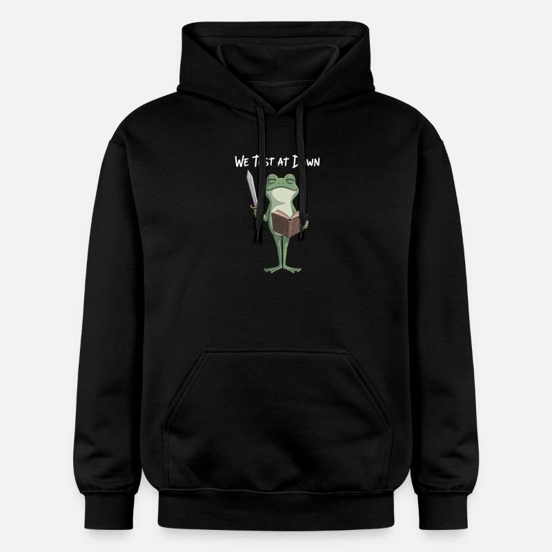 Chevalier Grenouille de Test de l’Aube - Sweat à capuche Softstyle® Gildan Unisexe - noir
