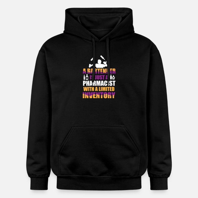 Barkeeper Kellner bartender Barmann - Gildan Unisex Softstyle® Midweight Hoodie - Schwarz
