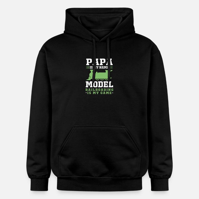 Modelleisenbahn Modellbau Modellbauer - Gildan Unisex Softstyle® Midweight Hoodie - Schwarz