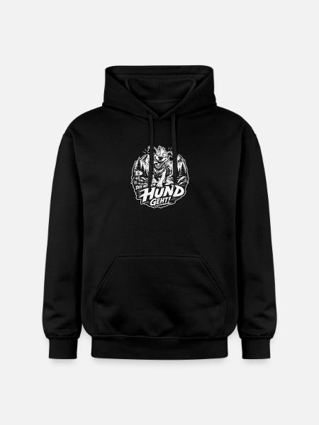 Der mit dem Hund geht - Gildan Unisex Softstyle® Midweight Hoodie - Schwarz