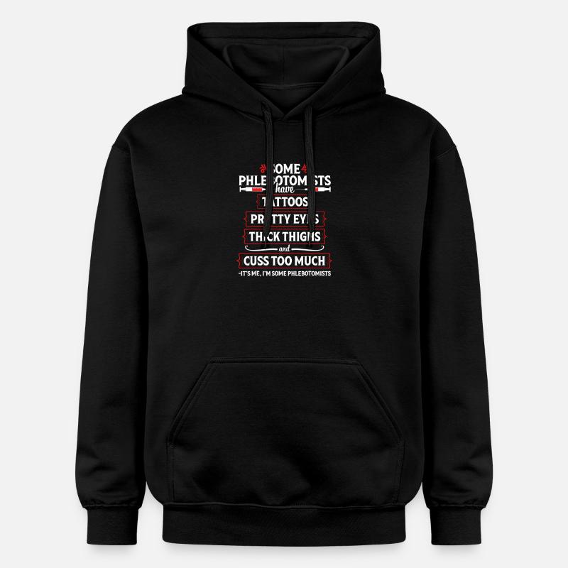 Tatouages Phlébotomistes & T-shirt - Sweat à capuche Softstyle® Gildan Unisexe - noir