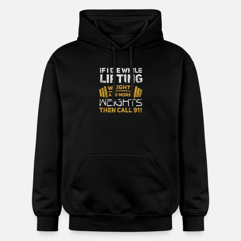 Haltérophilie musculaire - Sweat à capuche Softstyle® Gildan Unisexe - noir