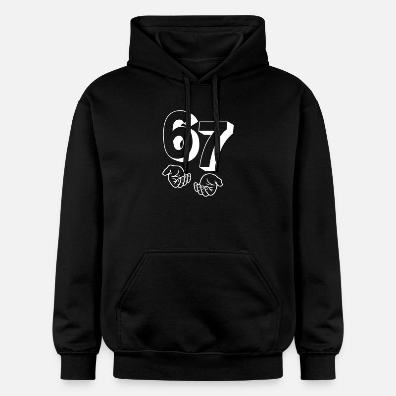 76 mains « six sept » - Sweat à capuche Softstyle® Gildan Unisexe - noir