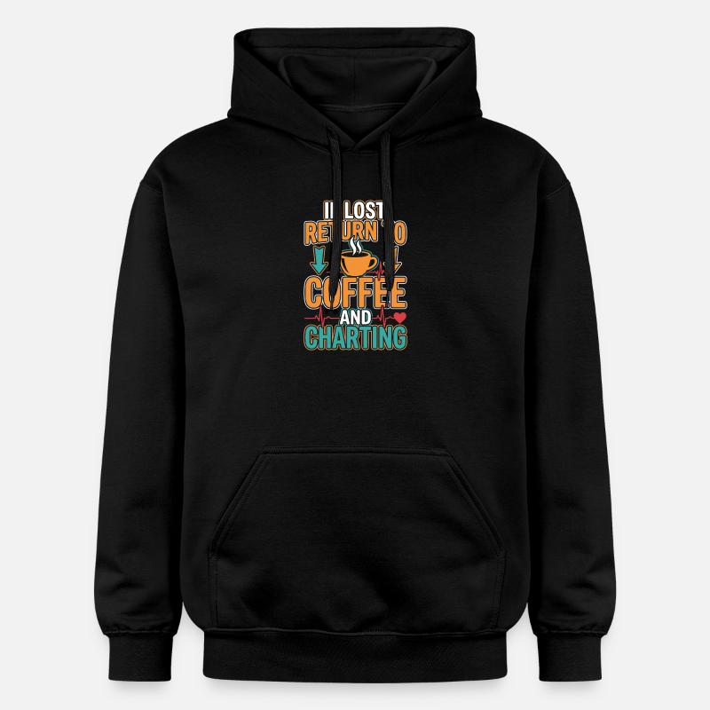 Infirmière de nuit, fatiguée - Sweat à capuche Softstyle® Gildan Unisexe - noir