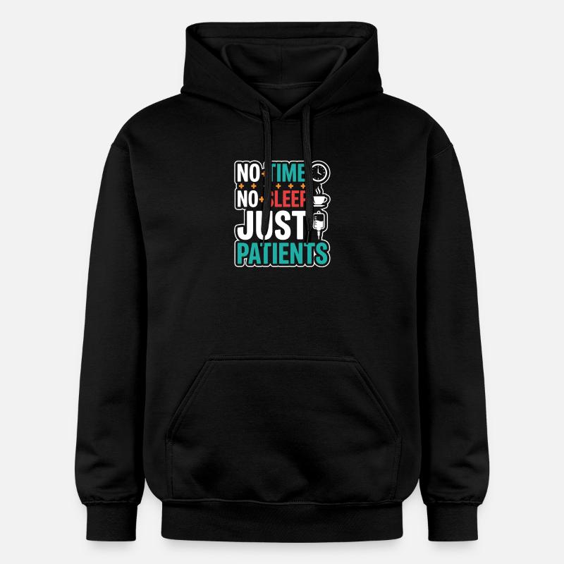 Infirmière de nuit, fatiguée - Sweat à capuche Softstyle® Gildan Unisexe - noir