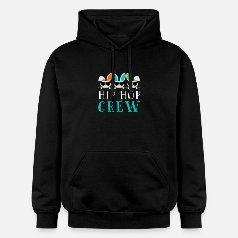 Hip Hop Bunny Crew - Sweat à capuche Softstyle® Gildan Unisexe - noir
