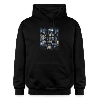 Celestial Constellation Astrology Gift - Gildan Unisex Softstyle® Midweight Hoodie - black - Front - Marisol (170cm) & Nik (191cm)