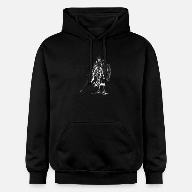 Heraldischer Ritter mit Schild - Gildan Unisex Softstyle® Midweight Hoodie - Schwarz