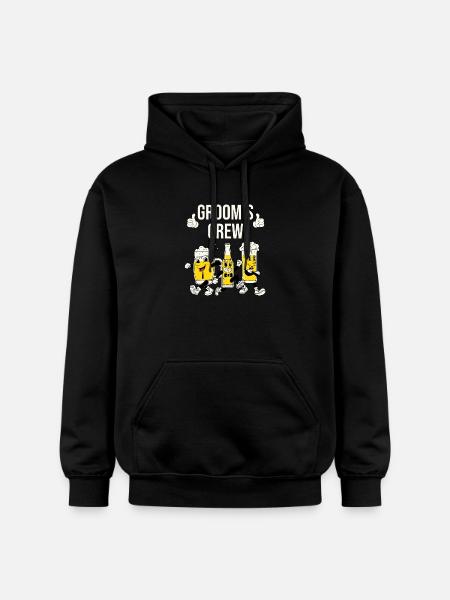 Funny Bräutigams Crew Bier - Gildan Unisex Softstyle® Midweight Hoodie - Schwarz