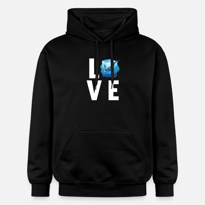 Rays Manta Rays - Gildan Unisex Softstyle® Midweight Hoodie - black