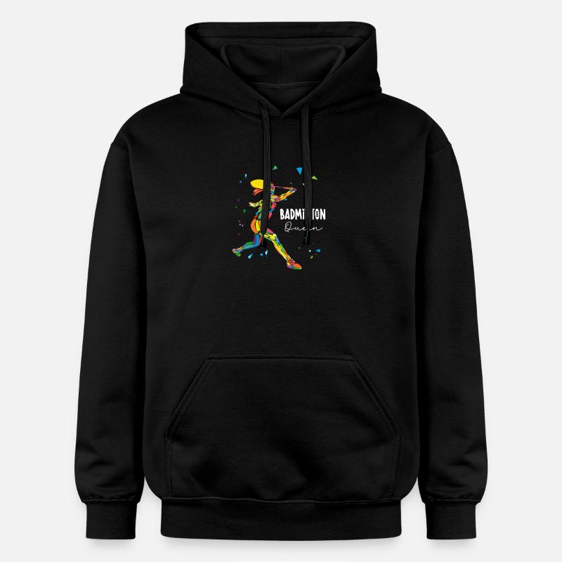 Reine du Badminton Rainbow Smash - Sweat à capuche Softstyle® Gildan Unisexe - noir