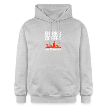 Bestattung Kaffee - Gildan Unisex Softstyle® Midweight Hoodie - Hellgrau meliert - Vorne - Liana (172cm) & Jaron (178cm)