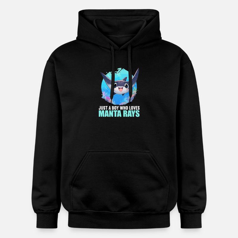 Raies Manta Raies - Sweat à capuche Softstyle® Gildan Unisexe - noir