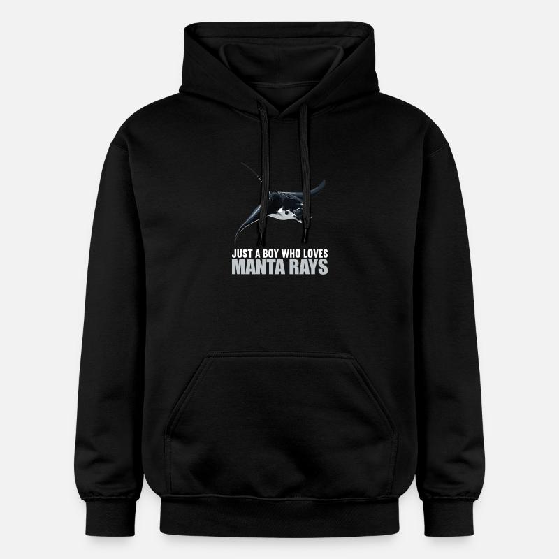Raies Manta Raies - Sweat à capuche Softstyle® Gildan Unisexe - noir