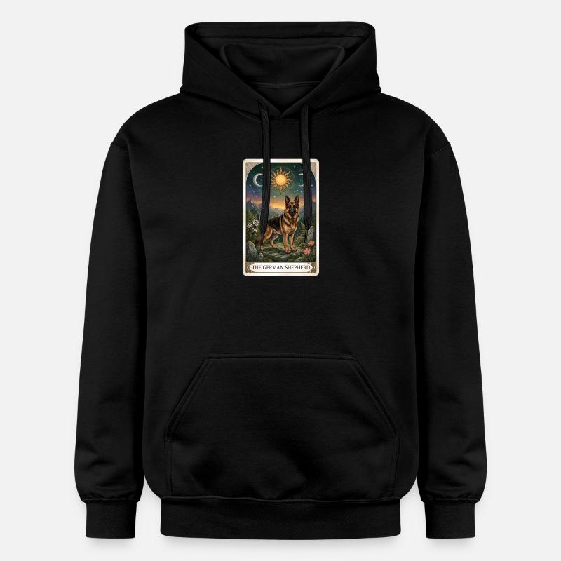 Deutscher Schäferhund Tarot - Gildan Unisex Softstyle® Midweight Hoodie - Schwarz