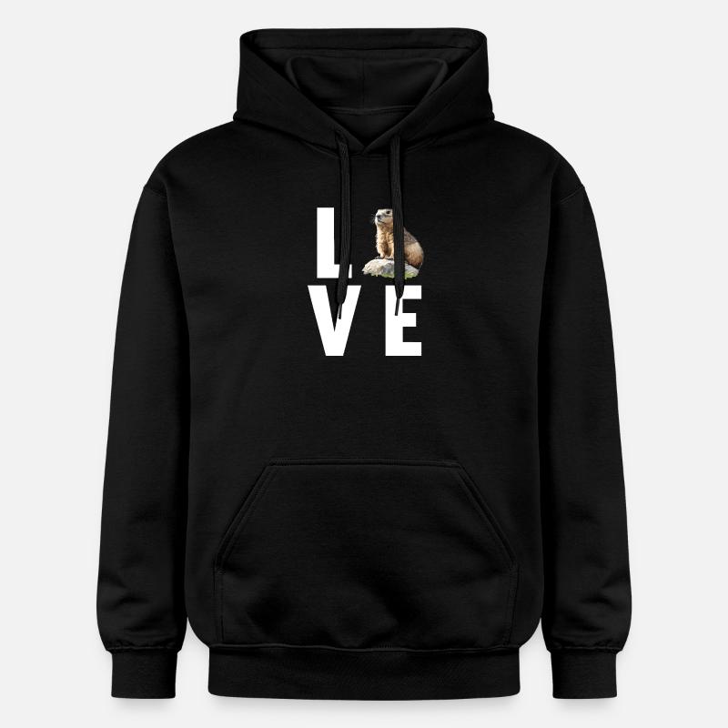 Marmottes Marmotte - Sweat à capuche Softstyle® Gildan Unisexe - noir