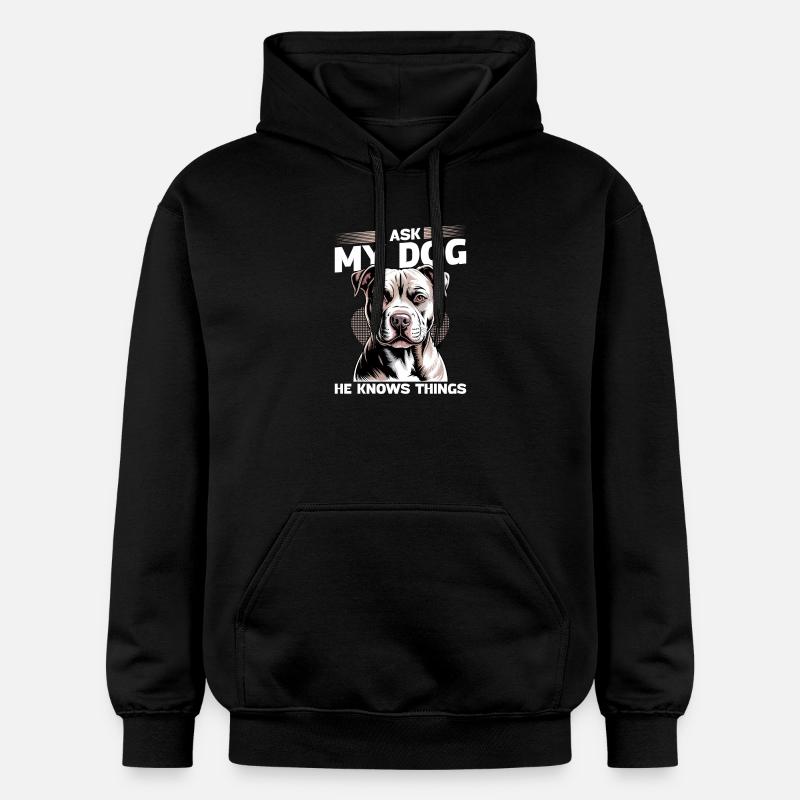 Pitbull Terrier Race de chien pittie - Sweat à capuche Softstyle® Gildan Unisexe - noir