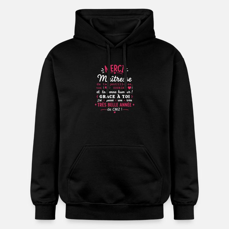 Merci Maîtresse CM2 - Sweat à capuche Softstyle® Gildan Unisexe - noir