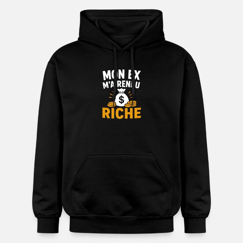 Mon ex m'a rendu riche - Sweat à capuche Softstyle® Gildan Unisexe - noir