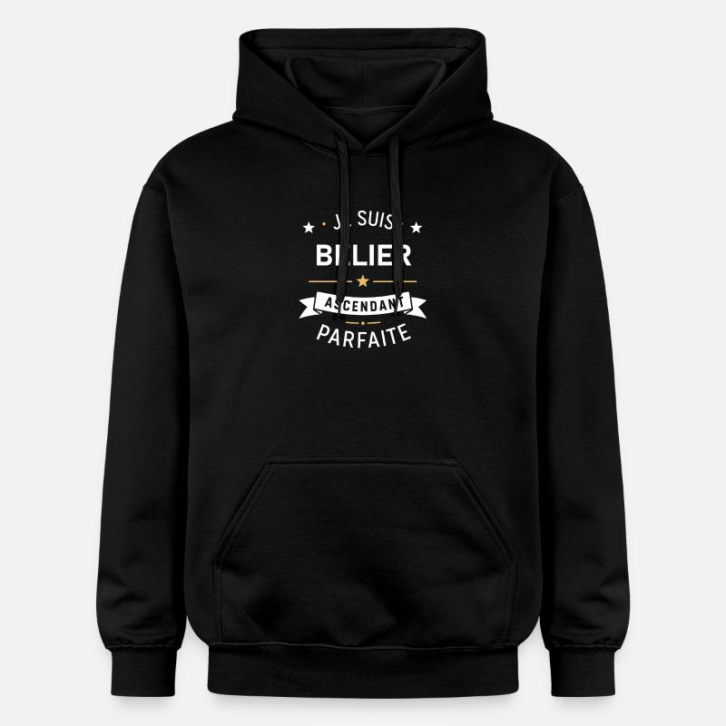 Bélier Ascendant Parfaite - Sweat à capuche Softstyle® Gildan Unisexe - noir