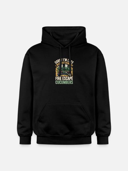 Gurken gießen | Balkongarten Humor - Gildan Unisex Softstyle® Midweight Hoodie - Schwarz