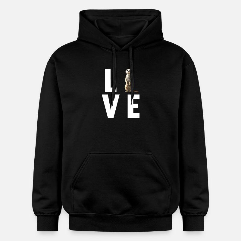 Suricate Erdmännchen - Sweat à capuche Softstyle® Gildan Unisexe - noir