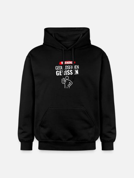 Warnung Geduldsfaden gerissen - Gildan Unisex Softstyle® Midweight Hoodie - Schwarz