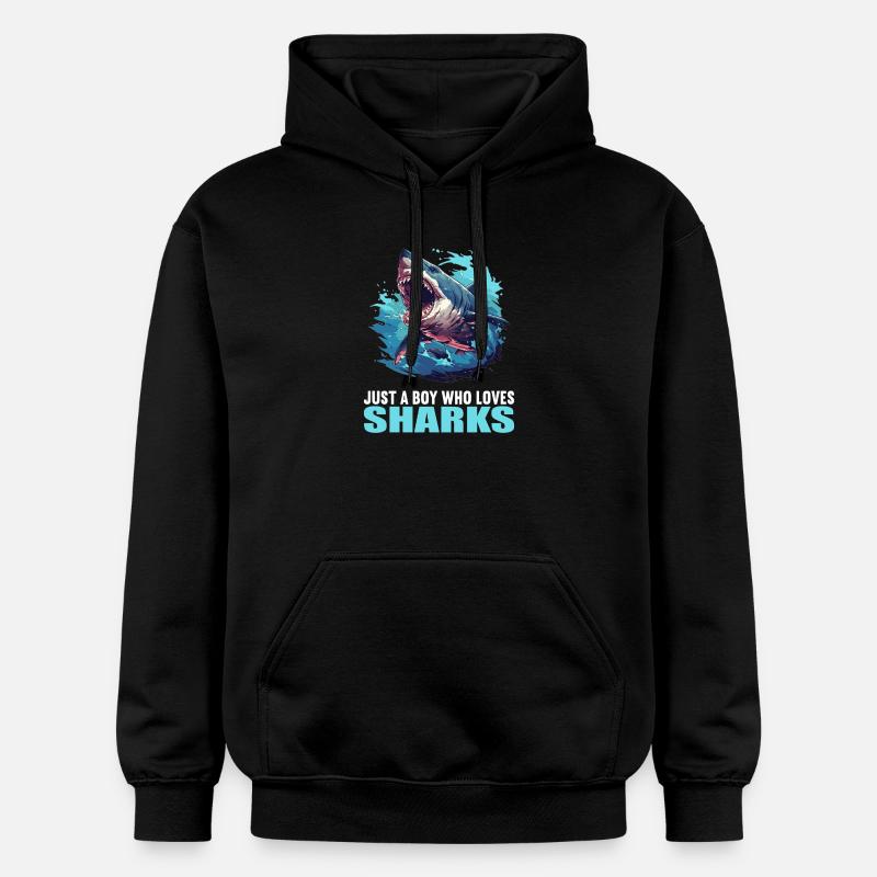 Requins Requin - Sweat à capuche Softstyle® Gildan Unisexe - noir