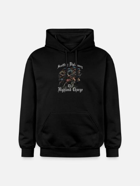 Highlander Clan Krieger | Schottland Geschichte - Gildan Unisex Softstyle® Midweight Hoodie - Schwarz