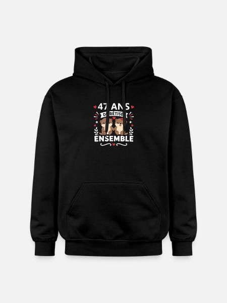 47 Ans Ensemble Betes - Sweat à capuche Softstyle® Gildan Unisexe - noir