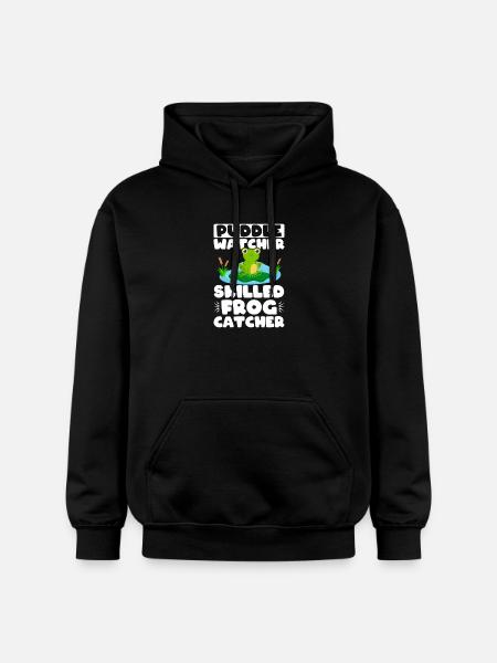 Frog Catcher Puddle Watcher Skilled Frog - Gildan Unisex Softstyle® Midweight Hoodie - black
